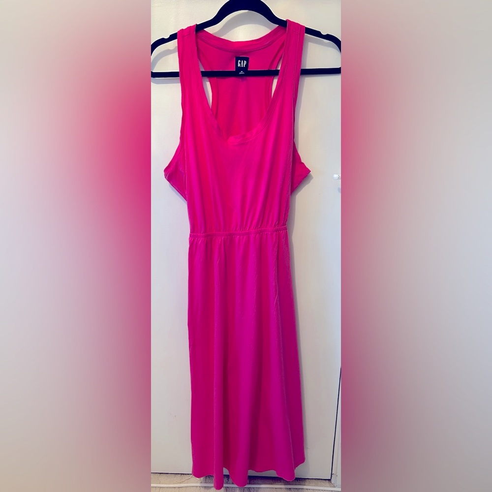 Gap Pink Racerback Cutout Midi Dress, medium